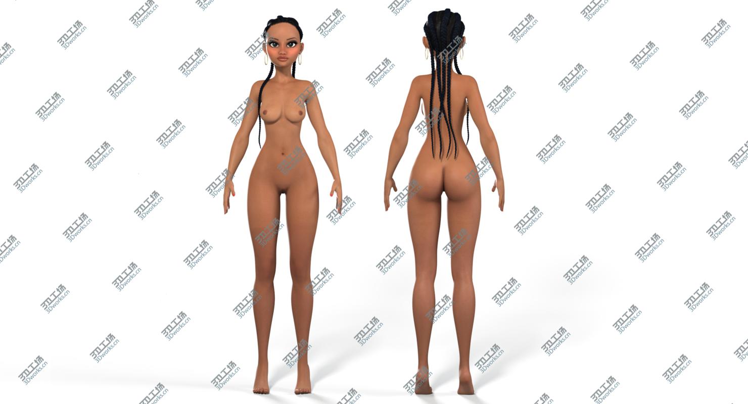 images/goods_img/202105072/3D Naomi African Girl Roller Skater Character model/5.jpg